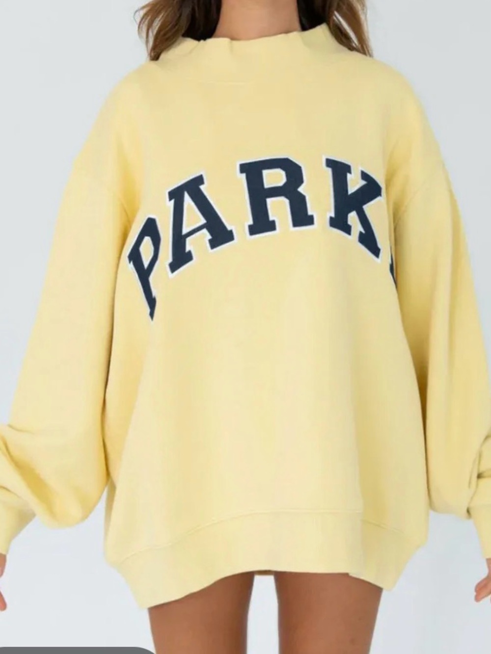 Parker Pale Yellow PARK Arch Pullover Sweatshirt